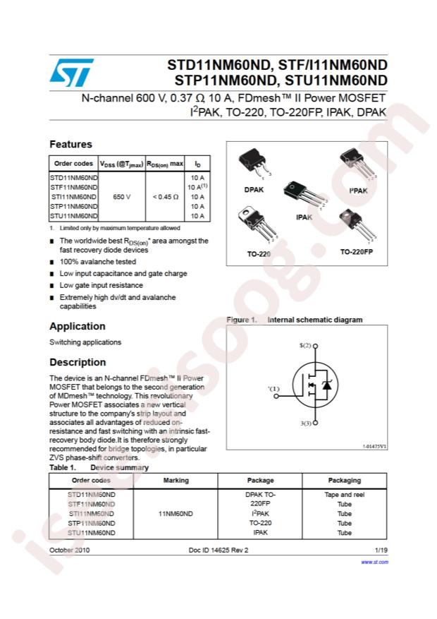 STP11NM60ND