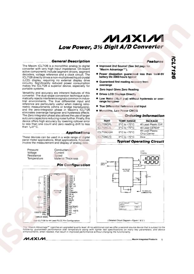 ICL7126CPL+
