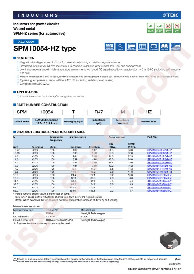 SPM10054T-1R5M-HZ