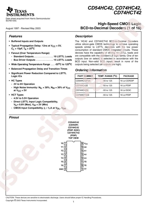 CD74HCT42E