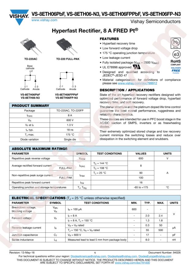 VS-8ETH06PBF