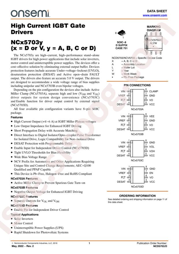 NCD5703ADR2G