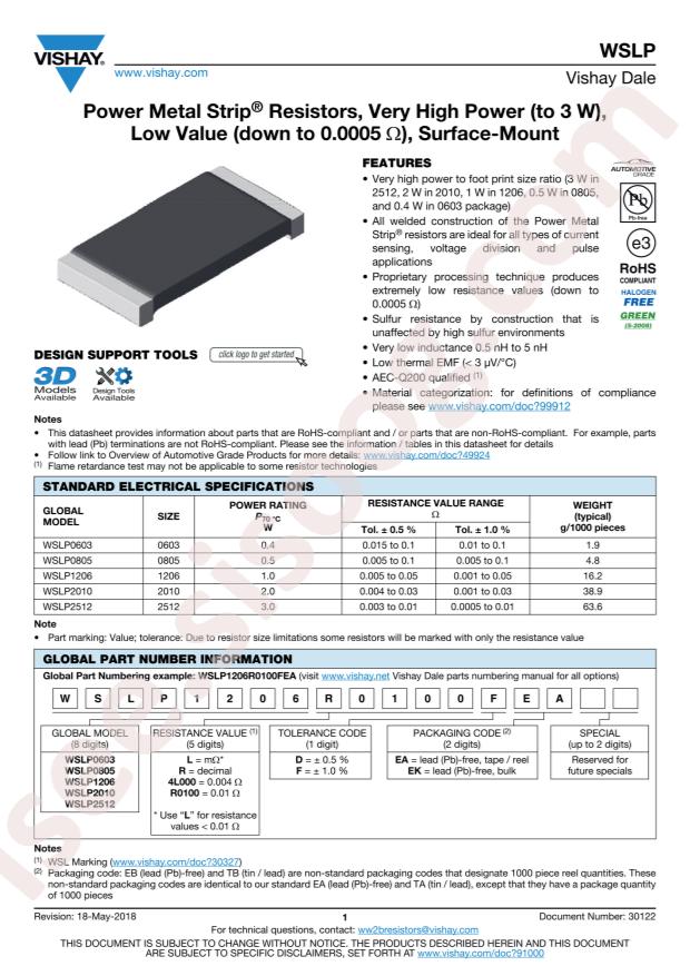 WSLP2512R0100FEA