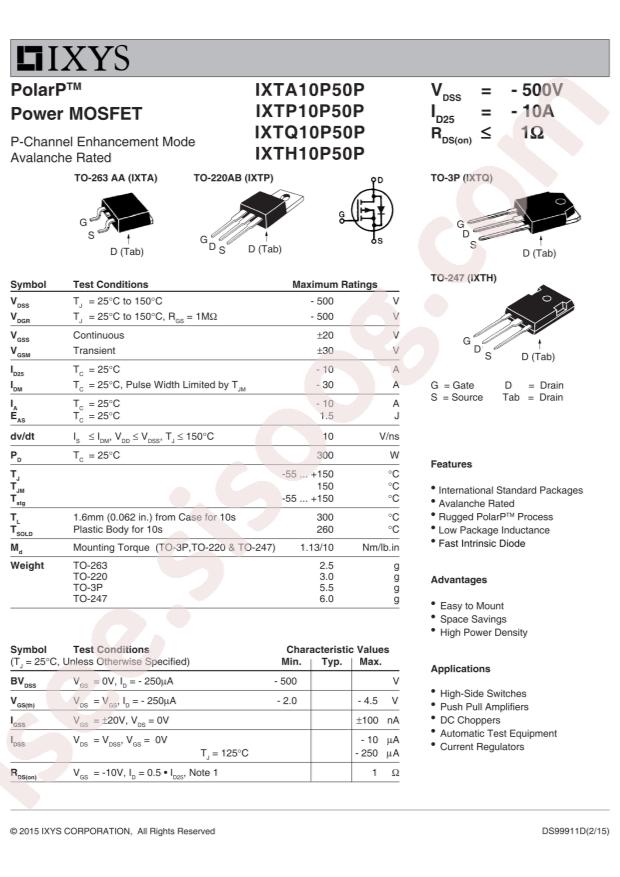 IXTH10P50P