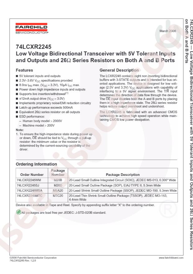 74LCXR2245MTCX