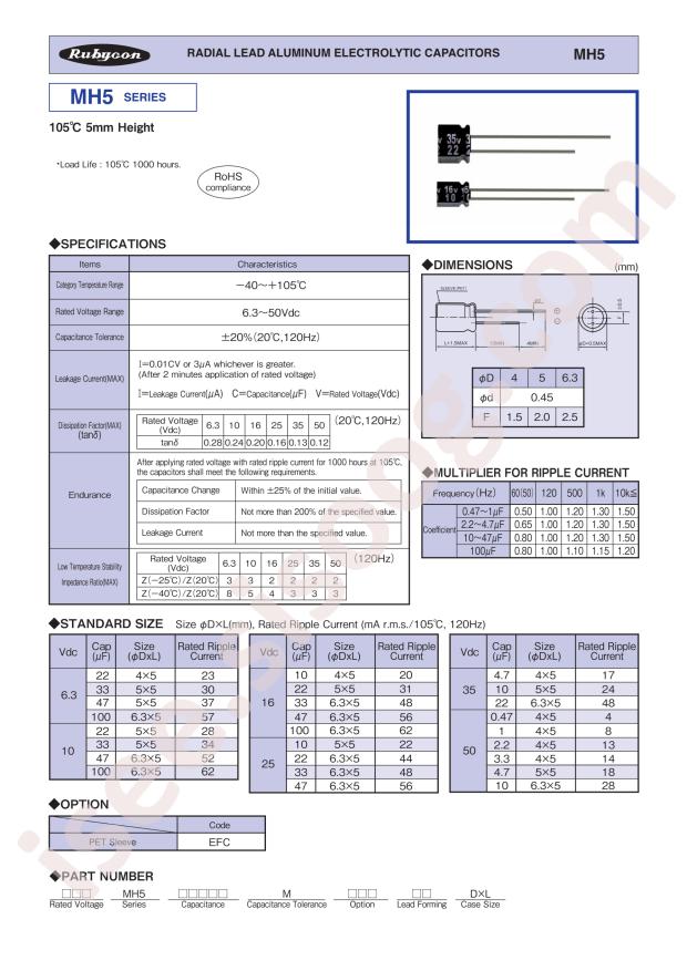16MH5100MEFCT56.3X5