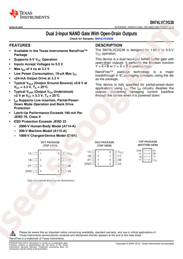 SN74LVC2G38DCTR