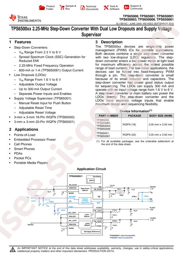 TPS65000RTET