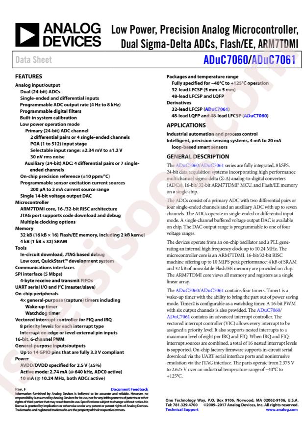 ADUC7061BCPZ32-RL
