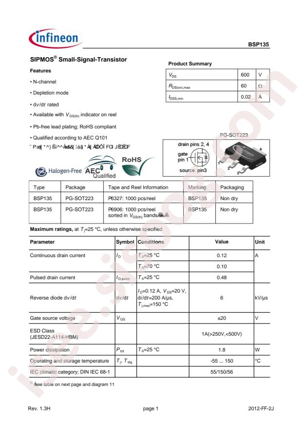 BSP135 H6327