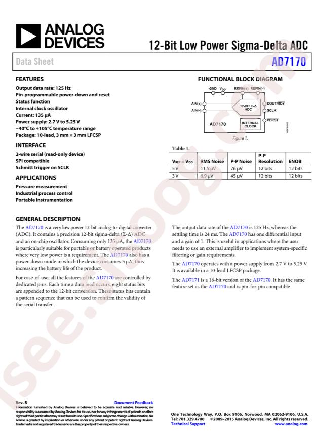 AD7170BCPZ-500RL7