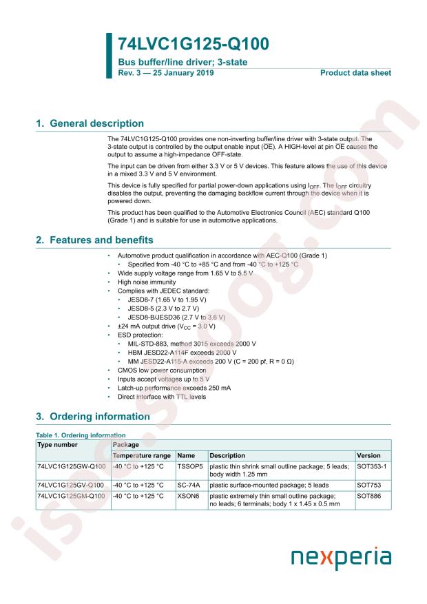 74LVC1G125GM-Q100X