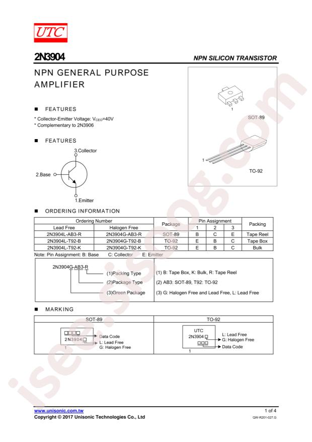 2N3904L-T92-B