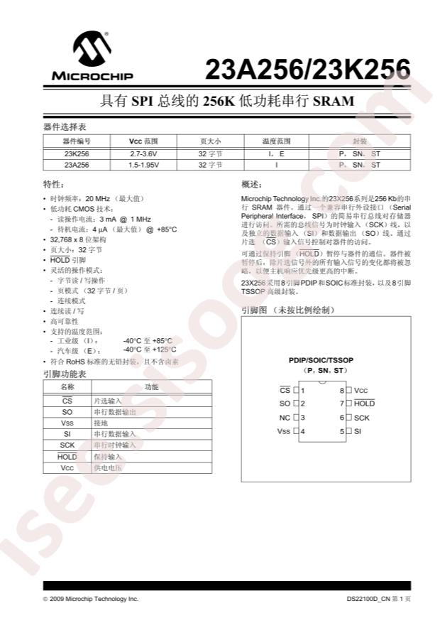 23K256T-I/SN