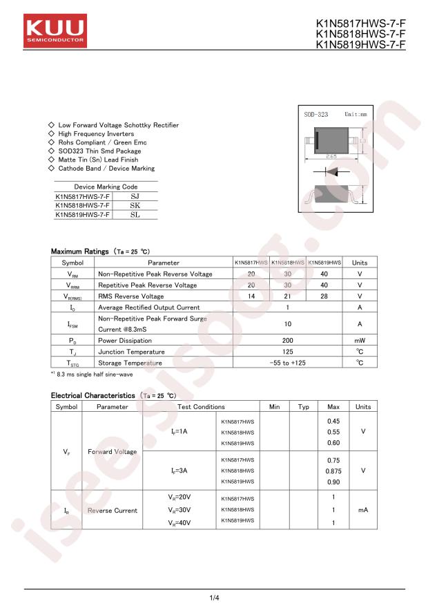 K1N5819HWS-7-F