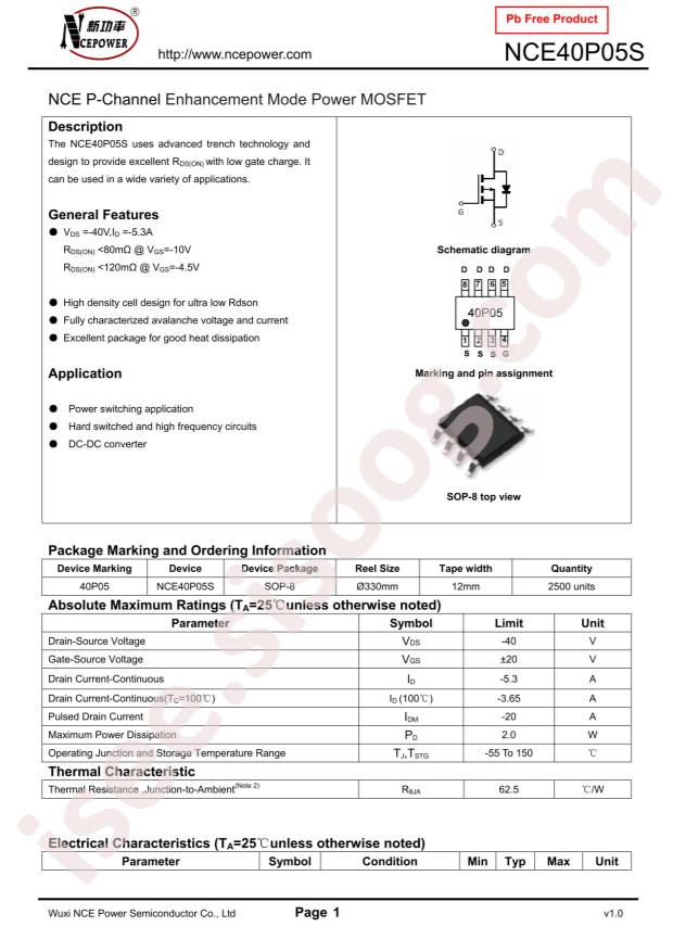NCE40P05S