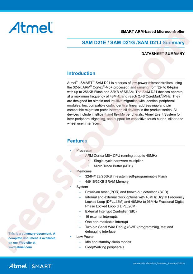 ATSAMD21G18A-AU