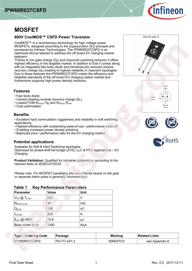 IPW60R037CSFD