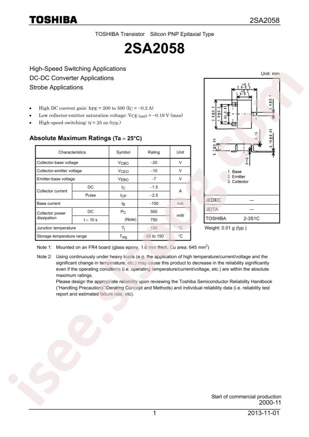 2SA2058(TE85L,F)