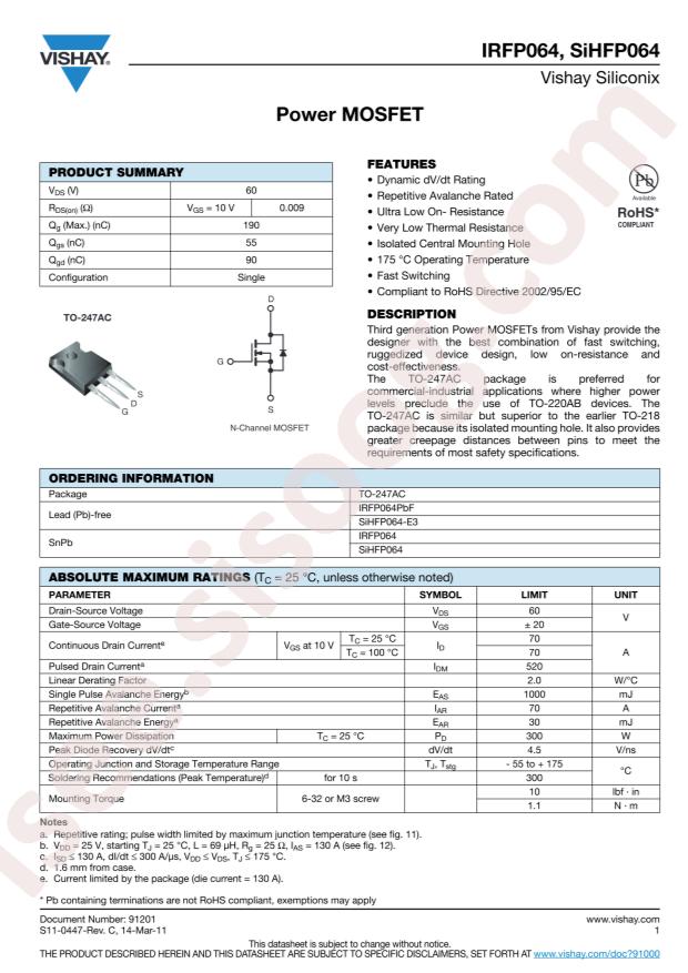 IRFP064PBF