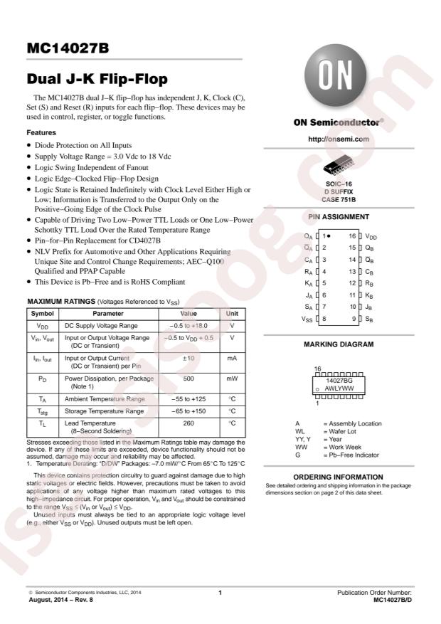 MC14027BDR2G