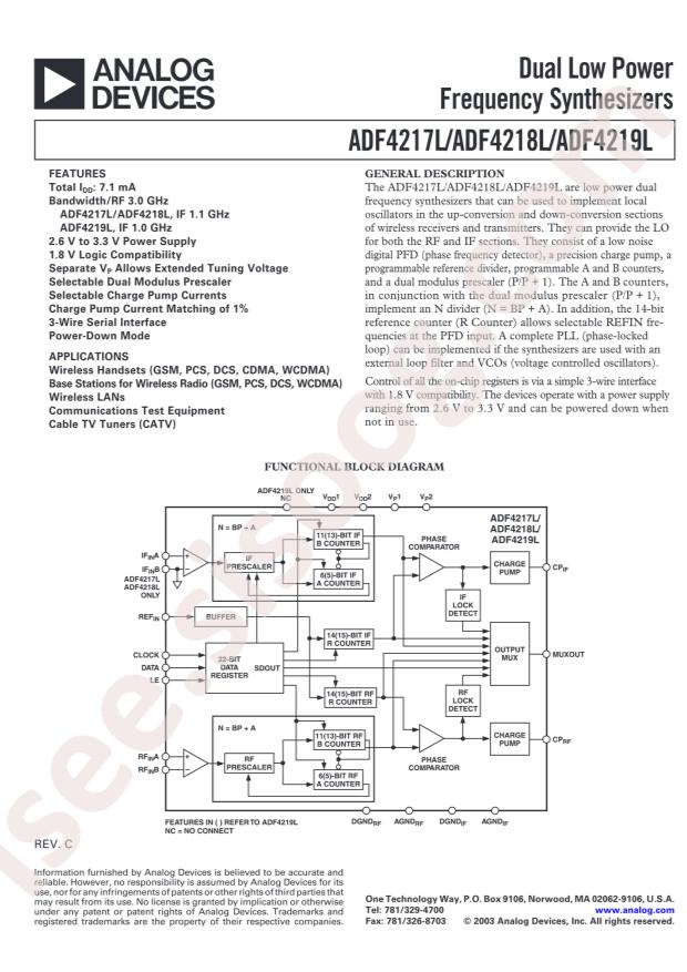ADF4218LBRUZ-REEL7