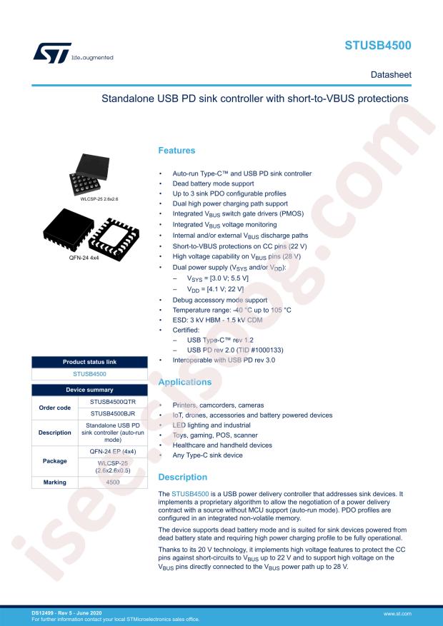 STUSB4500QTR