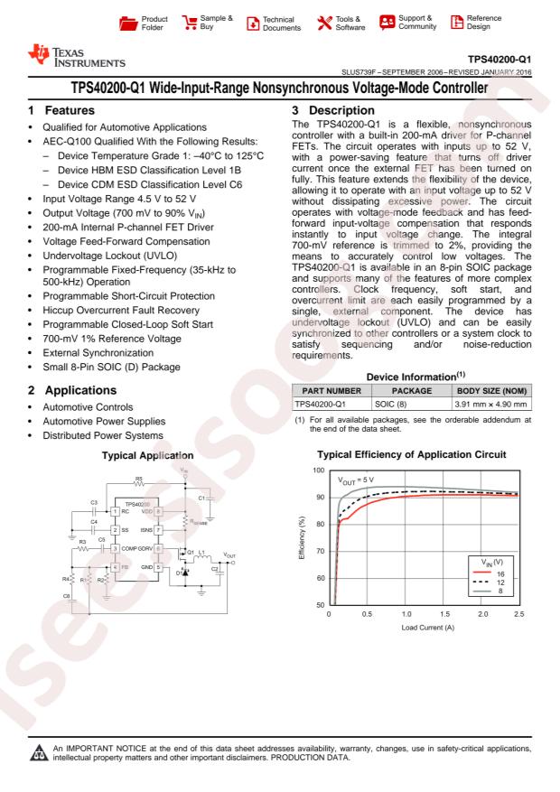 TPS40200QDRQ1