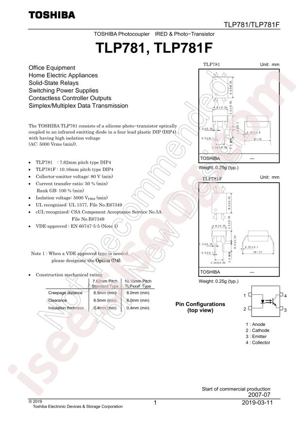 TLP781(D4-GR,F)