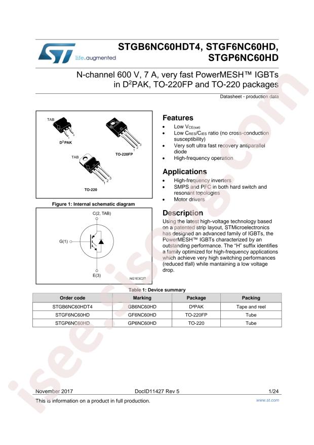 STGP6NC60HD