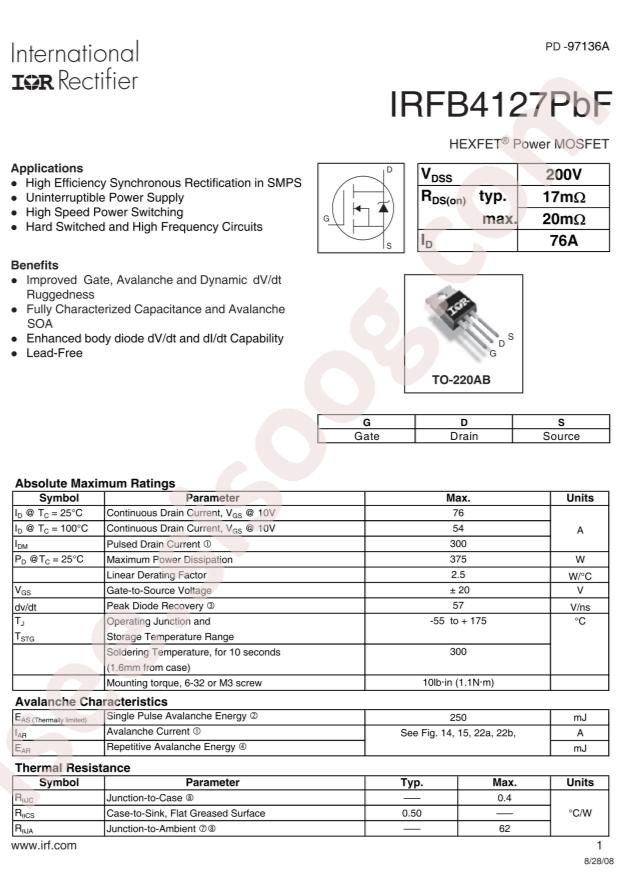 IRFB4127PBF