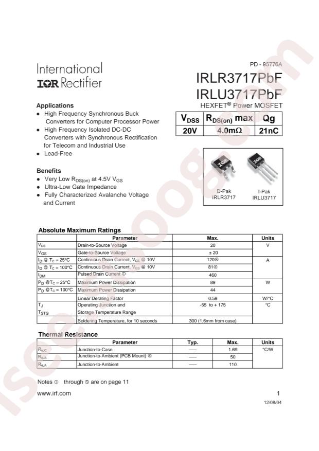 IRLR3717TRRPBF