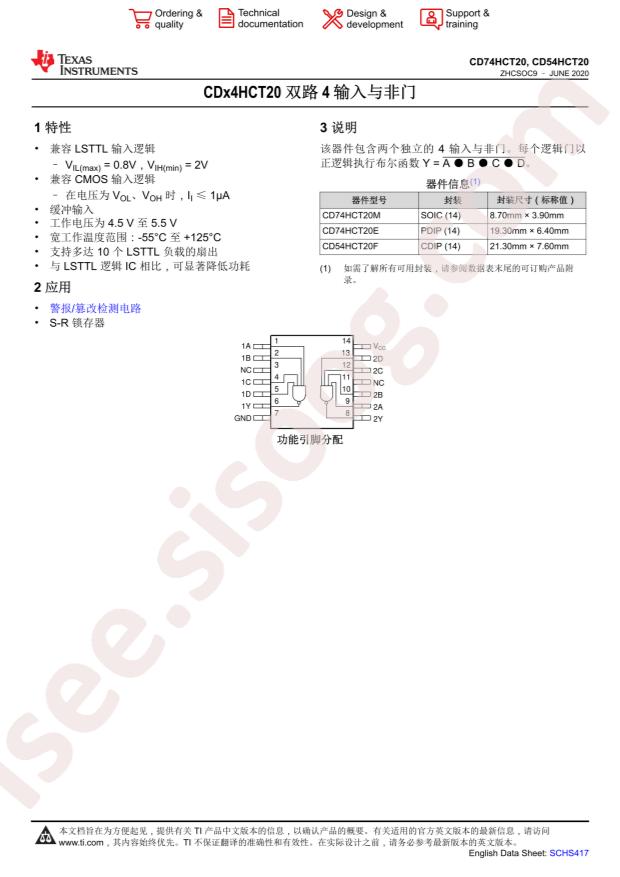 CD74HCT20E