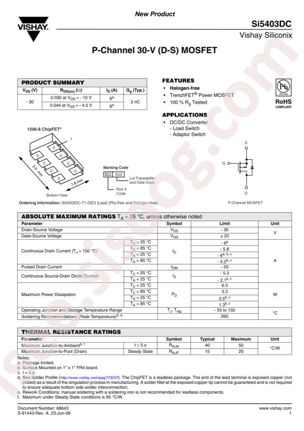 SI5403DC-T1-GE3
