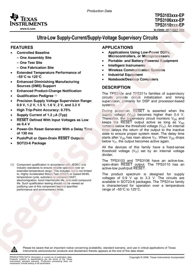 TPS3106K33MDBVREP