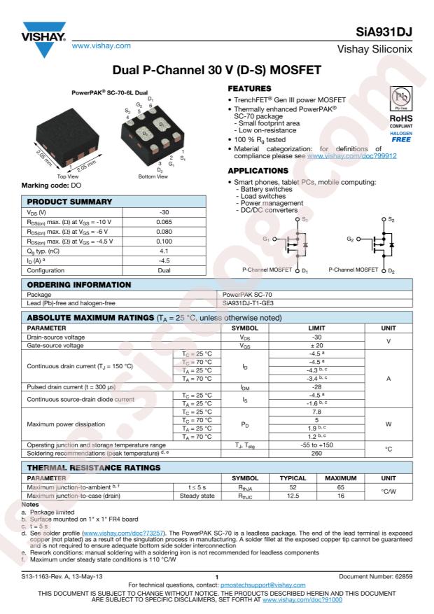 SIA931DJ-T1-GE3