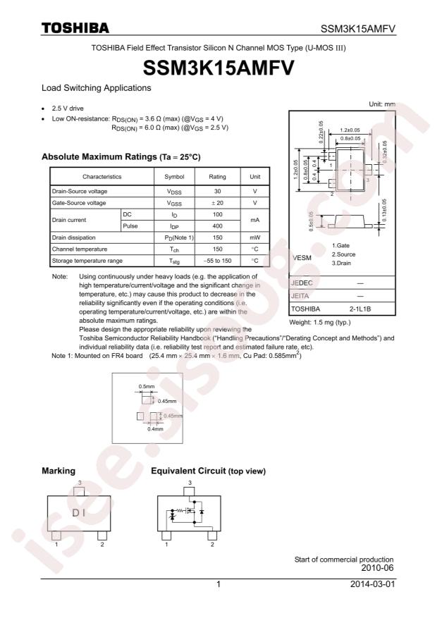 SSM3K15AMFV,L3F(T
