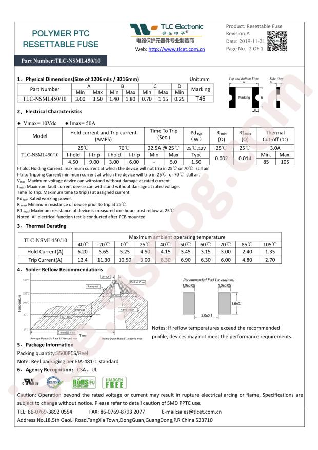 TLC-NSML450/10