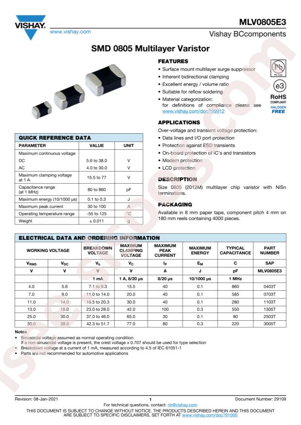 MLV0805E32503T