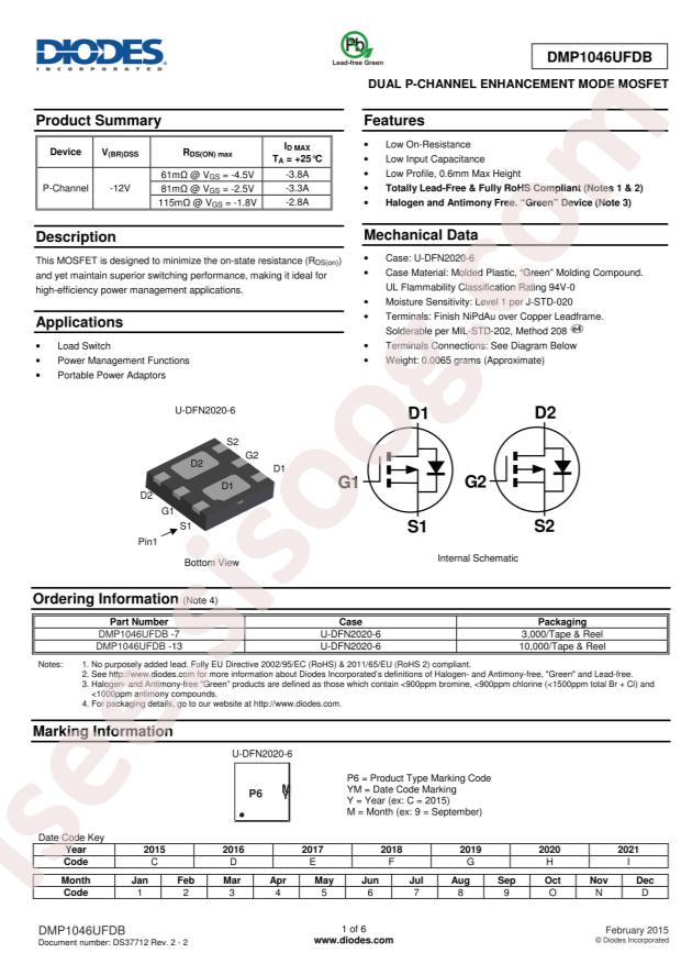 DMP1046UFDB-7