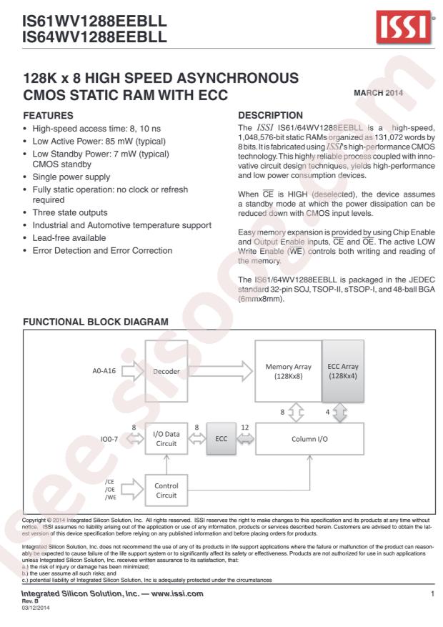 IS61WV1288EEBLL-10TLI