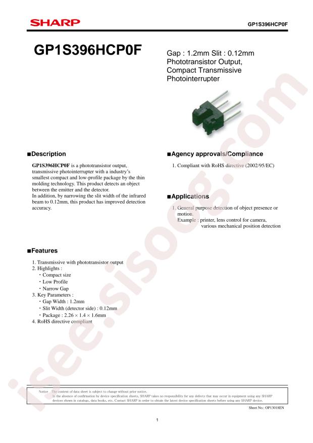 GP1S396HCP0F