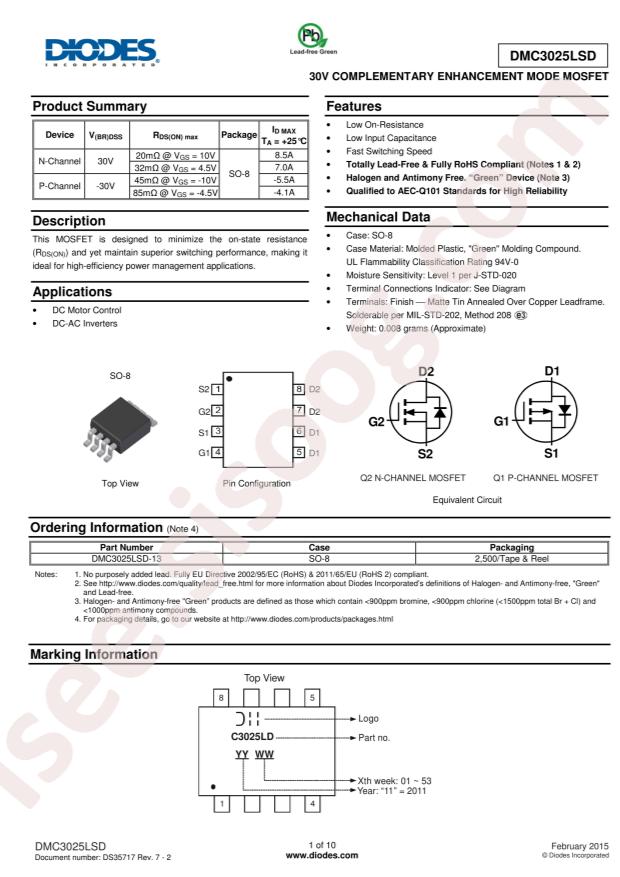 DMC3025LSD-13
