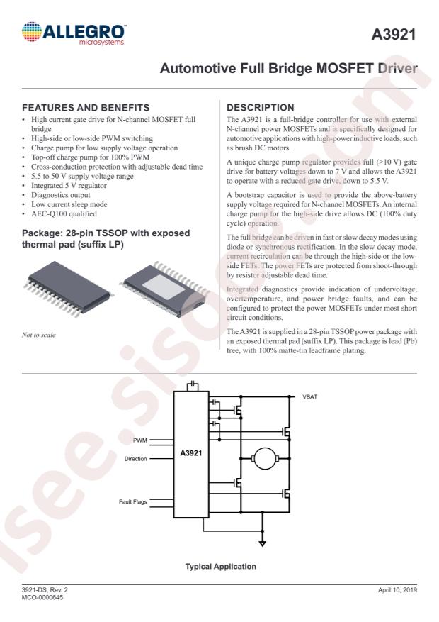 A3921KLPTR-T