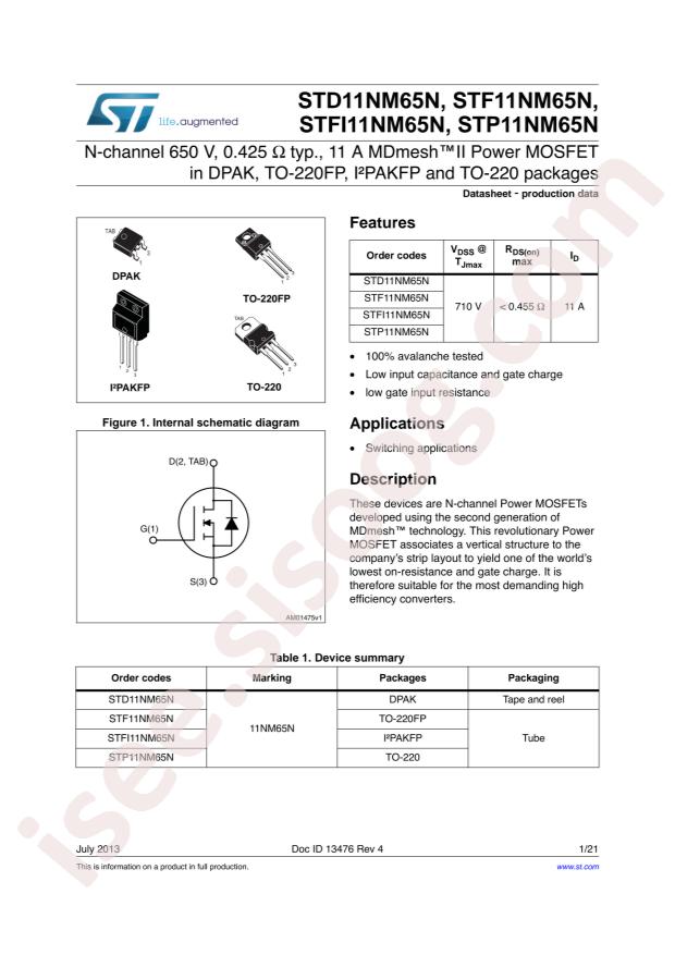 STF11NM65N