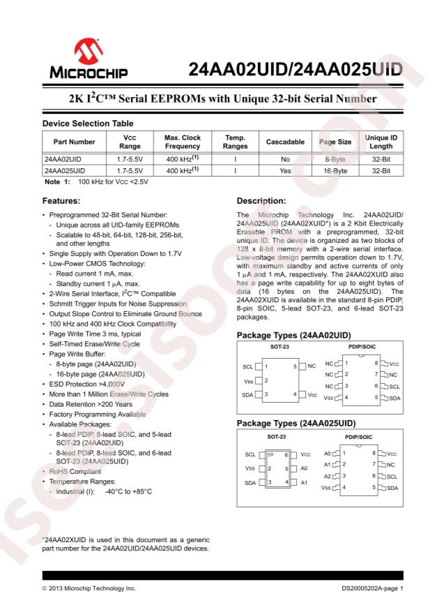 24AA025UID-I/SN