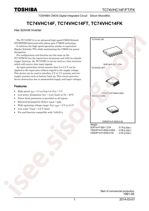 TC74VHC14FK(EL,K)