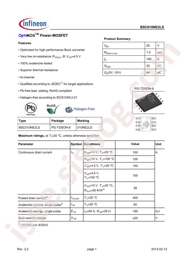 BSC010NE2LS