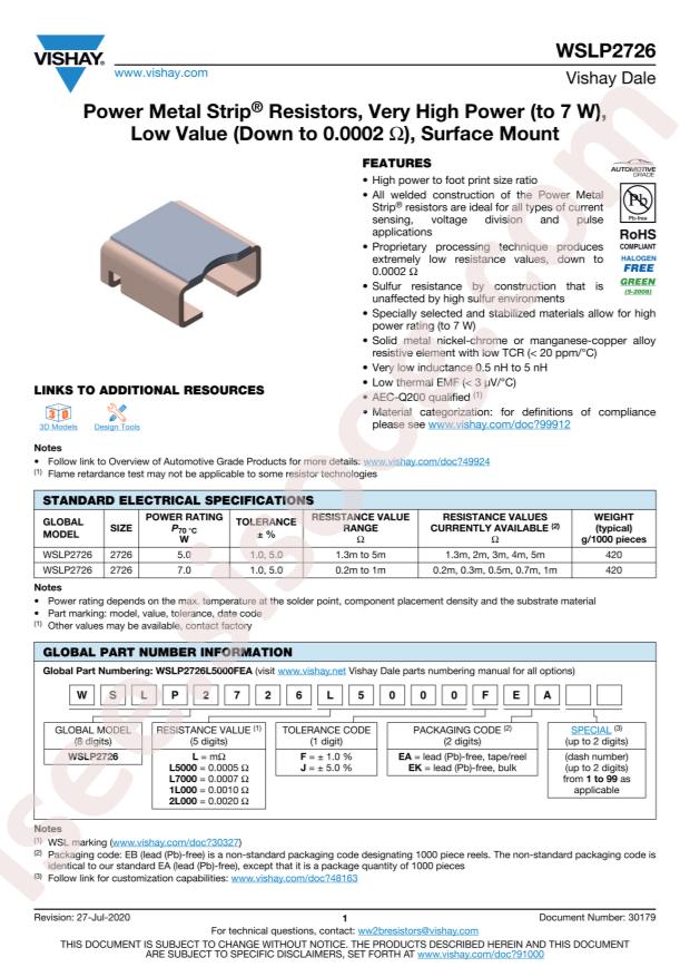 WSLP2726L5000FEA