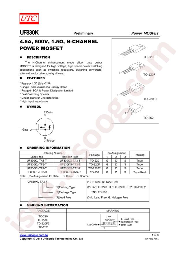 UF830KL-TN3-R